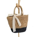 Straw Simple Bucket Handheld Shoulder Bag