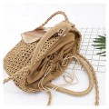 Straw Simple Bucket Handheld Shoulder Bag