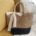 Straw Simple Bucket Handheld Shoulder Bag