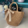 Straw Simple Bucket Handheld Shoulder Bag