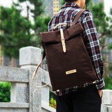 Roll Top Canvas Backpack
