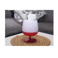 Plastic Tissue box in wine glass shape