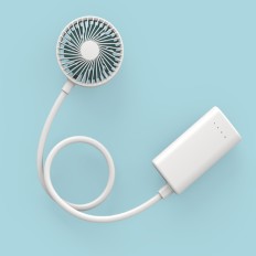 Portable USB Power bank Rechargeable Neck Fan