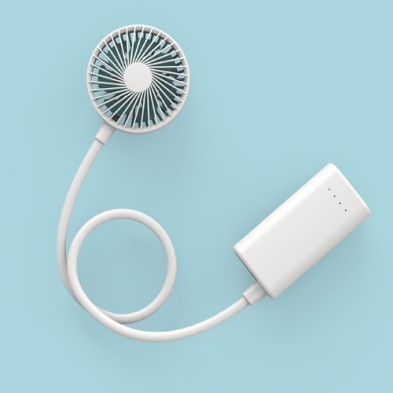 Portable USB Power bank Rechargeable Neck Fan