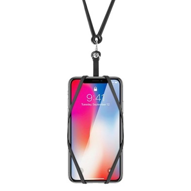 Silicone Phone Wallet With Lanyard