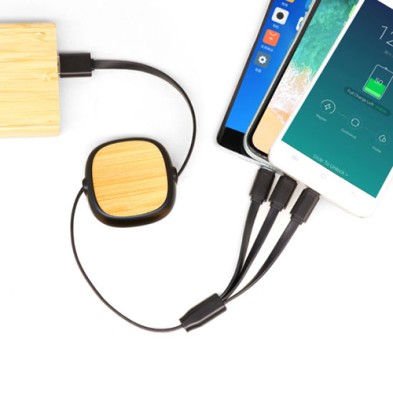 Bamboo Charging Cable 3 in 1