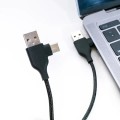 Dual Input USB+Type-c 2-in-3 Charging Cable