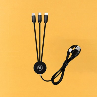 Dual Input USB+Type-c 2-in-3 Charging Cable