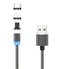 Braided Magnetic Lightning and USB Charger Charging Cable