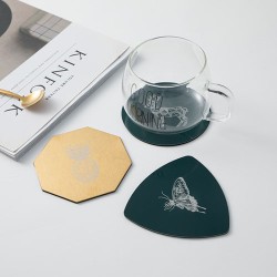Nordic Metallic Gold Stainless Steel Coasters