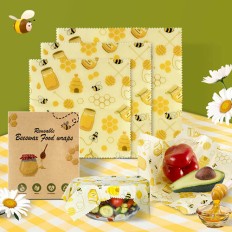 Reusable Natural Beeswax Food Wraps 3-Pack