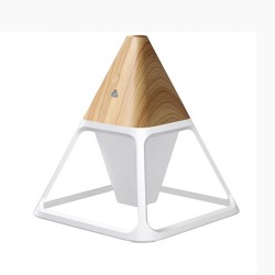 USB Wood Grain Volcano Pyramid Humidifier