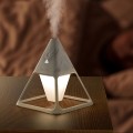 USB Wood Grain Volcano Pyramid Humidifier