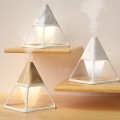 USB Wood Grain Volcano Pyramid Humidifier