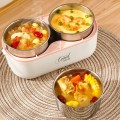 Multifunctional heating double layer lunch box 2L