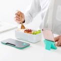 Lunch box with mobile stand