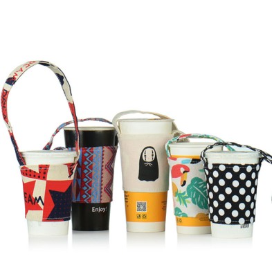 Canvas Holder Tote Drink Cup