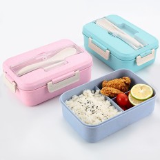 Wheat Straw Lunch Box with Spoon chopsticks