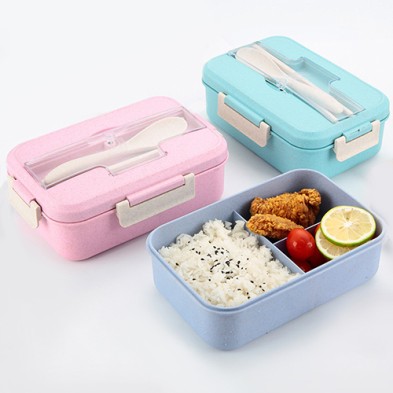 Wheat Straw Lunch Box with Spoon chopsticks