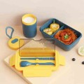 Portable Wheat Straw Bento Box 3 set