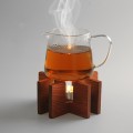 Wooden Tea Stove Candle Heating Base Set