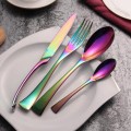 Stainless steel black tableware 4 set