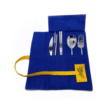 Canvas Bag Stainless Steel Tableware 5 Set