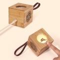 Projector LED Lamp Wood Night Light Touch