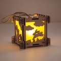 创意木质镂空LED手提灯笼