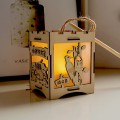 Creative Wooden Hollow Portable Laser Cut Lantern