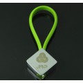 Metal Square QR code keychain