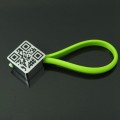 Metal Square QR code keychain