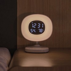 Smart Wake Up Lamp with Alarm Clock with Wireless Charger
