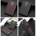 PU RFID Blocking Automatic Pop-up Card holder