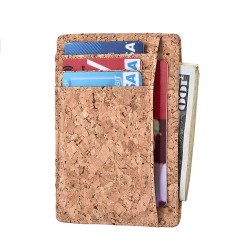 Cork PU leather card holder