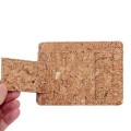 Cork magnet RFID card holder