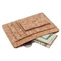 Cork magnet RFID card holder