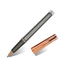 Plastic Pen with rose gold clip 0.5mm