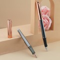 Plastic Pen with rose gold clip 0.5mm