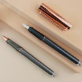 Plastic Pen with rose gold clip 0.5mm