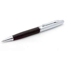 Leather wrapped metal pen