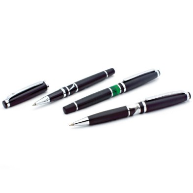 corporate metal pen  with acrylic ring
