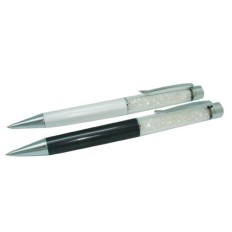 Crystal metal ball pen