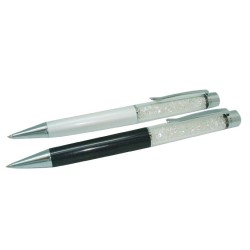 Crystal metal ball pen