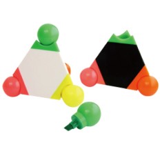 Pyramid shape florescent pen/highlighter