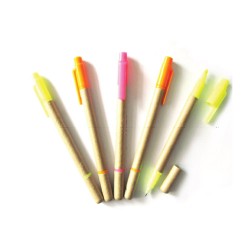 Eco paper pen and highlighter