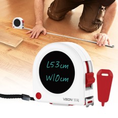 Measuring tape 5M with electronic writing tablet