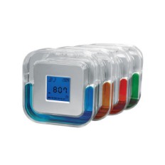Rotating LCD clock with oil frame case