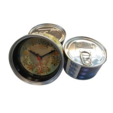 Metal tin can Clock