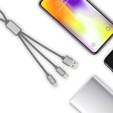3-in-1 charging cable - Trident - BrandCharger
